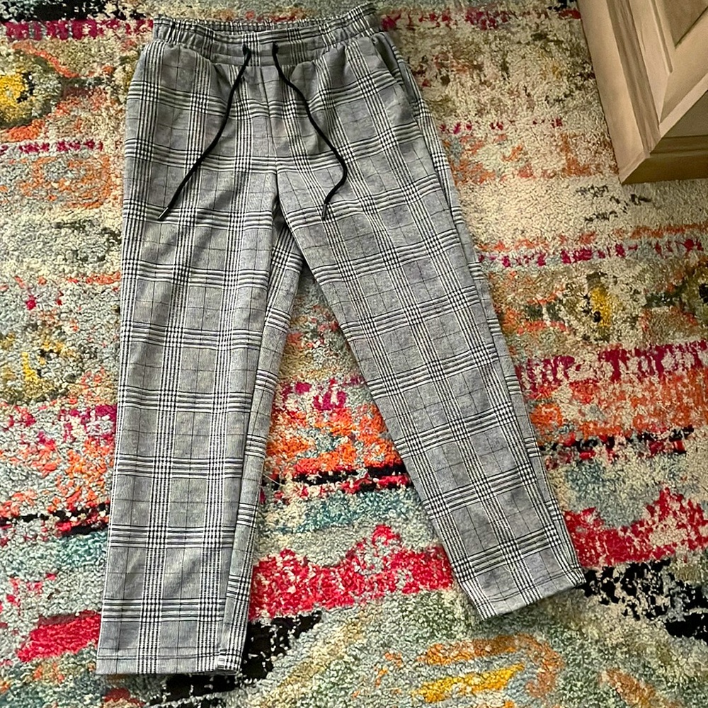Grey Drawstring Dress Pants